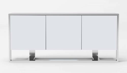 Modrest Fauna - Modern White High Gloss & Stainless Steel Buffet by VIG Furniture