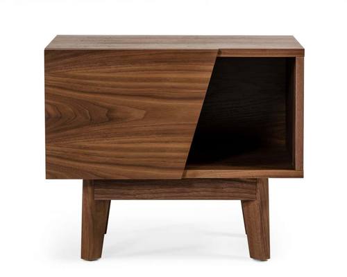 Modrest Abelard - Mid-century Walnut Nightstand by VIG Furniture