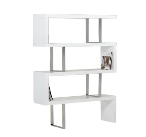 Modrest Maze Modern White High Gloss Bookcase by VIG Furniture