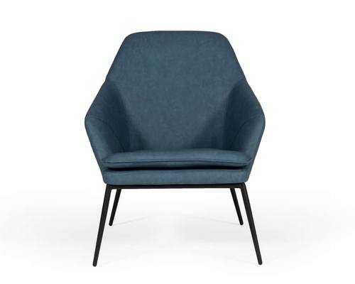 Modrest Esteban - Industrial Blue Eco - Leather Accent Chair by VIG Furniture