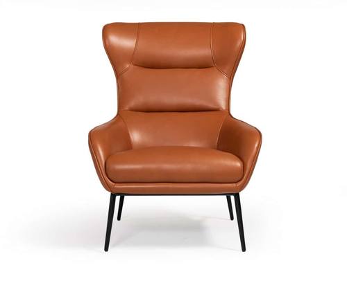 Divani Casa Susan Modern Orange Leatherette Lounge Chair by VIG Furniture
