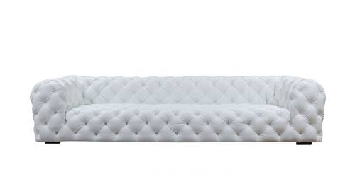 Divani Casa Dexter Wide Transitional White Full Italian Leather Sofa by VIG Furniture