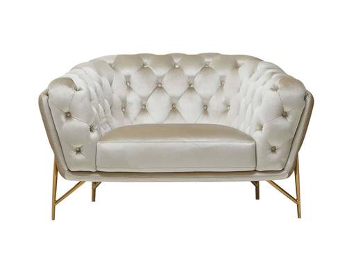 Divani Casa Stella - Transitional Beige Velvet Chair by VIG Furniture