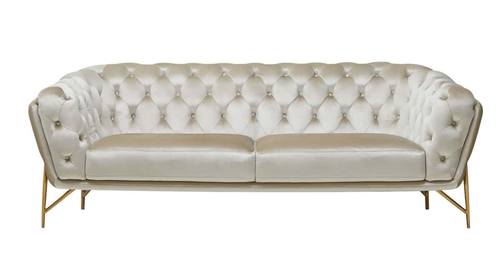 Divani Casa Stella - Transitional Beige Velvet Sofa by VIG Furniture