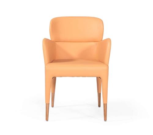 Modrest Ogden - Modern Peach & Rosegold Dining Armchair by VIG Furniture