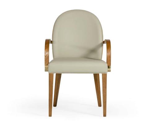 Modrest Rexford - Modern Grey & Walnut Dining Armchair by VIG Furniture
