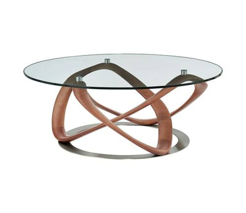 Modrest Michele - Modern Glass & Walnut Coffee Table by VIG Furniture