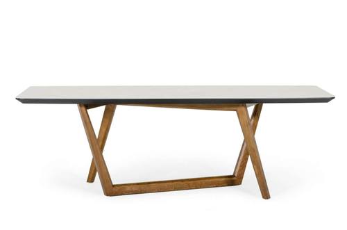 Modrest James - Contemporary Walnut & White Dining Table by VIG Furniture