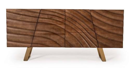 Modrest Finley Modern Walnut & Gold Buffet by VIG Furniture