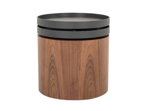 Modrest Bascom Modern Walnut End Table w/Swivel Top by VIG Furniture