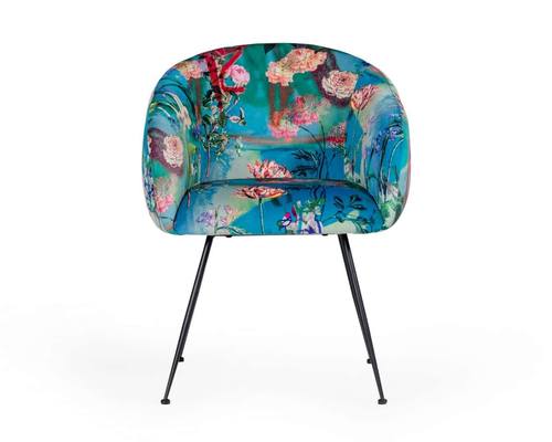 Modrest Roxann - Contemporary Floral Velvet Dining Chair by VIG Furniture