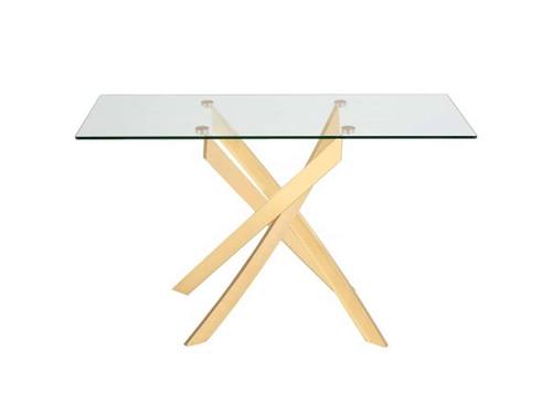 Modrest Pyrite Modern Glass & Gold Console Table by VIG Furniture
