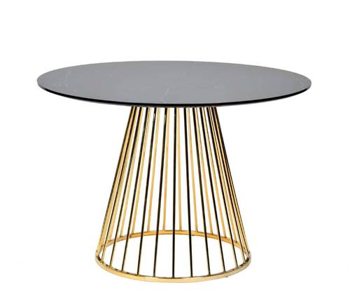 Modrest Holly Modern Black & Gold Round Dining Table by VIG Furniture