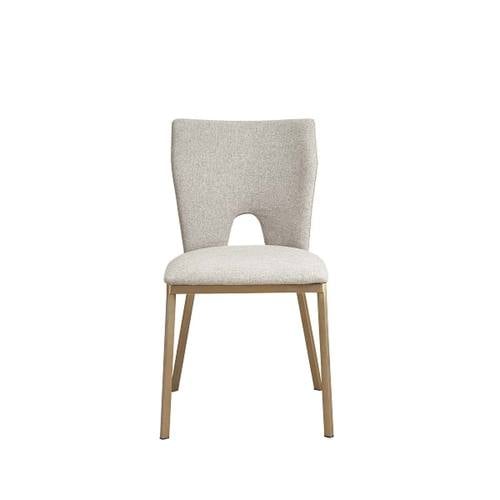 Modrest Burton - Modern Beige & Brass Dining Chair (Set of 2) by VIG Furniture
