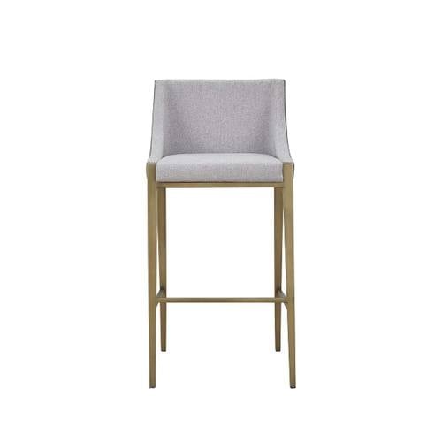Modrest Fairview - Contemporary Grey + Brass Bar Stool by VIG Furniture