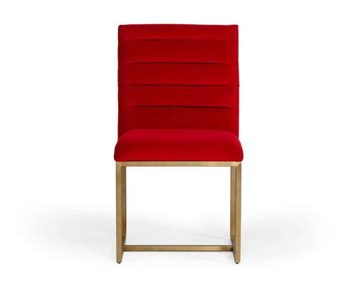 Modrest Barker - Modern Burnt Orange & Brush Gold Dining Chair (Set of 2) by VIG Furniture