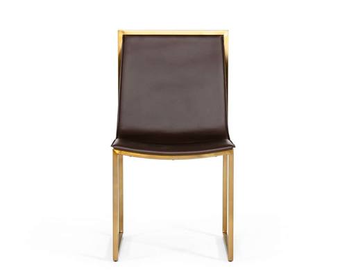 Modrest Dalton - Modern Brown Leatherette Dining Chair (Set of 2) by VIG Furniture