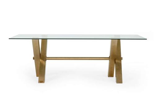 Modrest Dandy - Modern Golden & Glass Dining Table by VIG Furniture