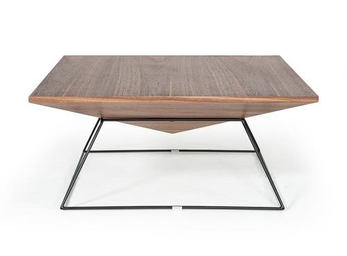 Modrest Gabriel Modern Square Walnut Coffee Table by VIG Furniture