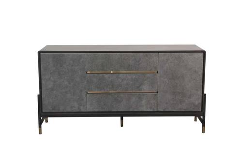 Modrest Gabrielle - Contemporary Walnut & Gold Buffet by VIG Furniture