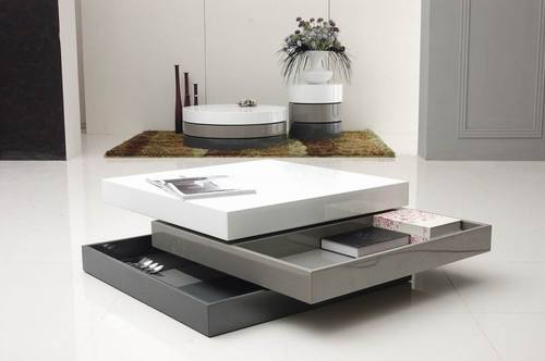 Modrest Trio-2 - Lacquer 3-Tone Square Coffee Table by VIG Furniture