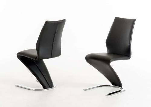 Penn Modern Black Leatherette Dining Chair (Set of 2) by VIG Furniture