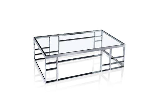 Modrest Stephen - Modern Glass & Stainless Steel Coffee Table by VIG Furniture