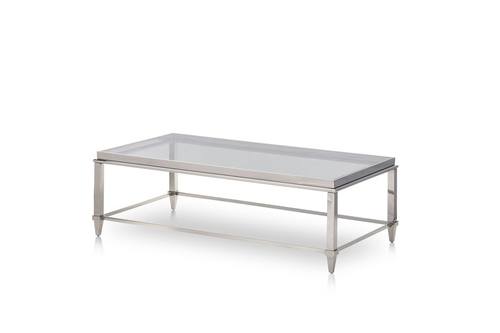 Modrest Agar Modern Glass & Stainless Steel Coffee Table by VIG Furniture