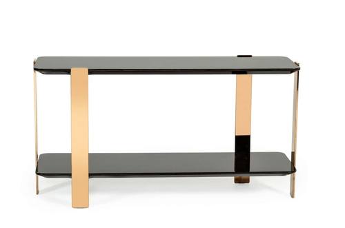 Modrest Leroy Modern Ebony & Rosegold Console Table by VIG Furniture