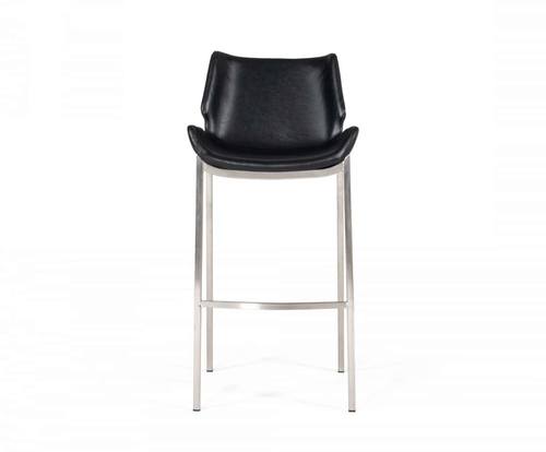 Modrest Dave Modern Black Eco Leather Bar Stool (Set of 2) by VIG Furniture