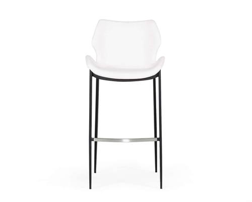 Modrest Ithaca Modern White Leatherette Bar Stool (Set of 2) by VIG Furniture