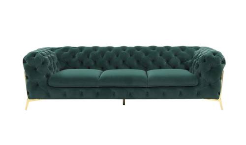 Divani Casa Quincey - Transitional Emerald Green Velvet Sofa by VIG Furniture