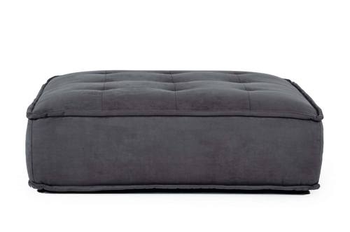 Divani Casa Nolden Waterproof Dark Grey Fabric Ottoman by VIG Furniture