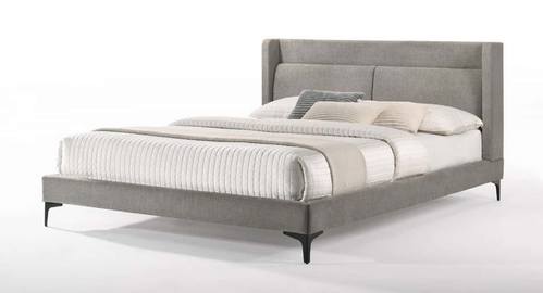 Modrest Paula - Mid-Century Grey Upholstered Bed by VIG Furniture