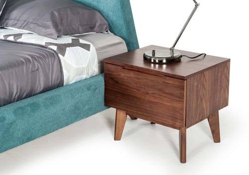 Modrest Lewis Mid-Century Modern Walnut Nightstand by VIG Furniture