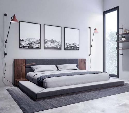 Nova Domus Jagger Modern Dark Grey & Walnut Bed by VIG Furniture