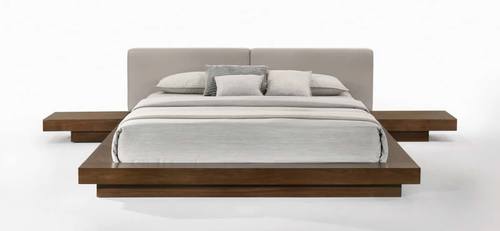 Modrest Tokyo - Contemporary Walnut & Grey Platform Bed by VIG Furniture