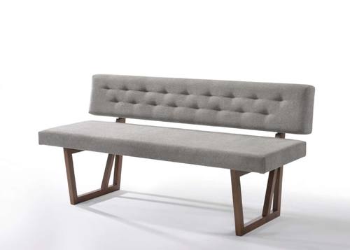 Modrest Jordan Modern Grey & Walnut Dining Bench by VIG Furniture