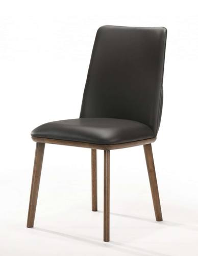 Modrest Utah - Modern Walnut & Brown Eco-Leather Dining Chair- (Set of 2) by VIG Furniture