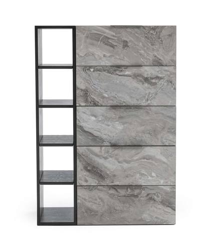 Nova Domus Maranello - Modern Grey Wash & Faux Marble Chest by VIG Furniture
