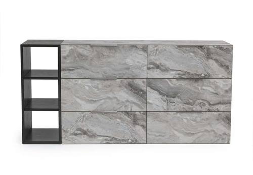 Nova Domus Maranello - Modern Grey Wash & Faux Marble Dresser by VIG Furniture