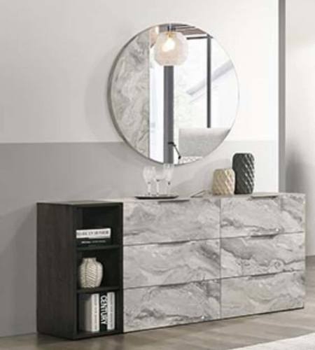 Nova Domus Maranello - Modern Grey Faux Marble Mirror by VIG Furniture