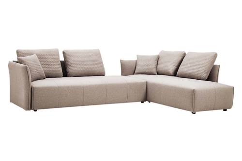 Divani Casa Polson Modern Modular Light Grey Fabric Sectional Sofa Bed by VIG Furniture