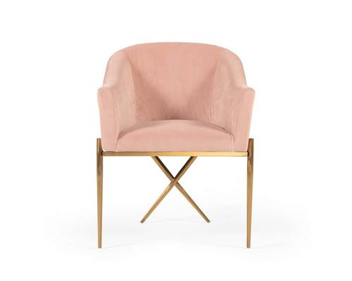 Modrest Mancos - Modern Pink Velvet Accent Chair by VIG Furniture