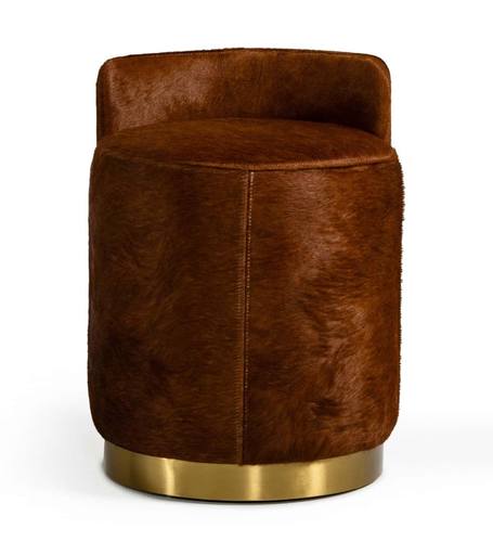 Modrest Belvista - Modern Brown Cowhide Ottoman by VIG Furniture