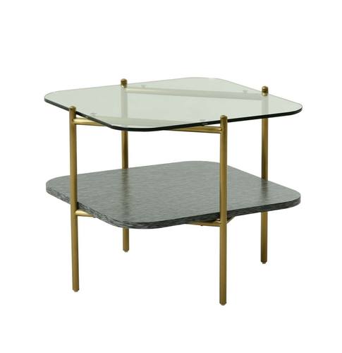 Modrest Cari - Glam Gold & Glass End Table by VIG Furniture