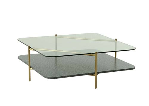 Modrest Cari - Glam Gold & Glass Coffee Table by VIG Furniture