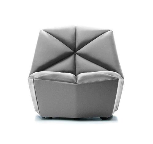 Divani Casa Tomlin - Contemporary Grey Woven Fabric Accent Chair by VIG Furniture