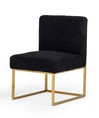 Modrest Garvin Glam Black & Gold Fabric Accent Chair by VIG Furniture