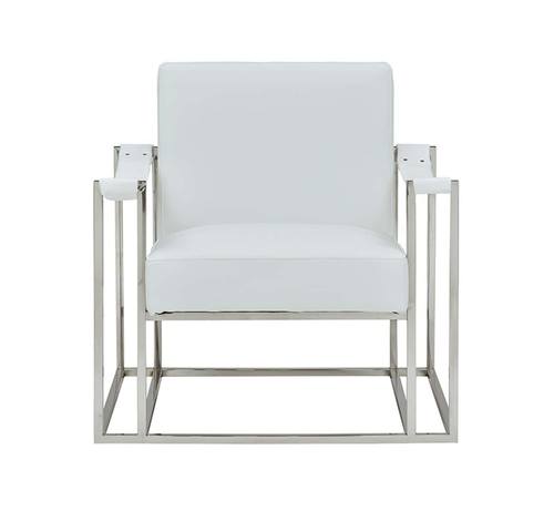 Modrest Larson Modern White Leatherette Accent Chair by VIG Furniture